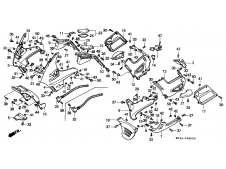 Embellecedor defensa motor derecha Honda Pan european 1100 1990-2000