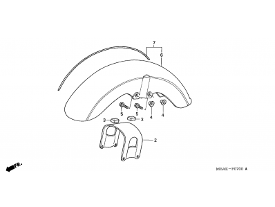 Aleta delantera Honda Vt 750 DC SPIRIT shadow 2001 - 2005