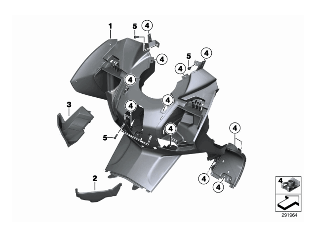 Contra escudo Bmw C 650 gt 2011 - 2015