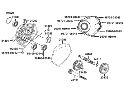 Grupo trasero Kymco Xciting 500, I evo, i r abs, i  afi  2005 - 2017