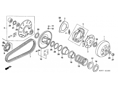 Correa variador Honda Forza 250 x 2005 2007