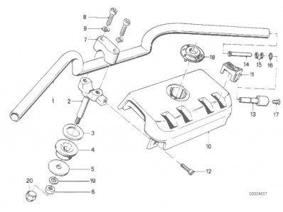 EMBELLECEDOR CERRADURA CLAUSOR Bmw K100 rs 8V  1000 cc 1983 - 1988  0502,0503,0513 
