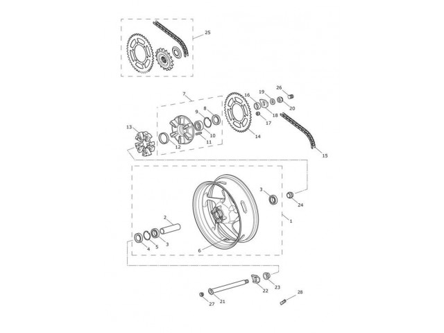 RUEDA TRASERA Triumph Street triple 660 s 2020 - 2022