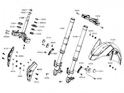 Guardabarros Delantero Kymco AK 550 2017 - 2021