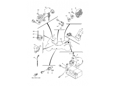 Cerraduras Completas Yamaha tmax 500 2001 - 2003