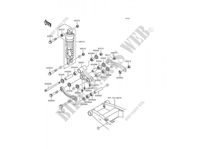 Amortiguador Kawasaki zr7 n 1999 - 2003
