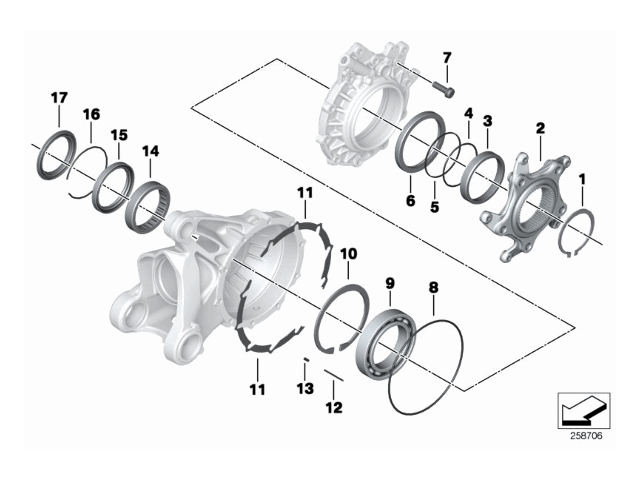 Porta disco freno trasero Bmw R1200 ST 2003 - 2007