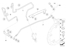 Latiguillo freno trasero de repartidor a pinza freno trasero Bmw R120