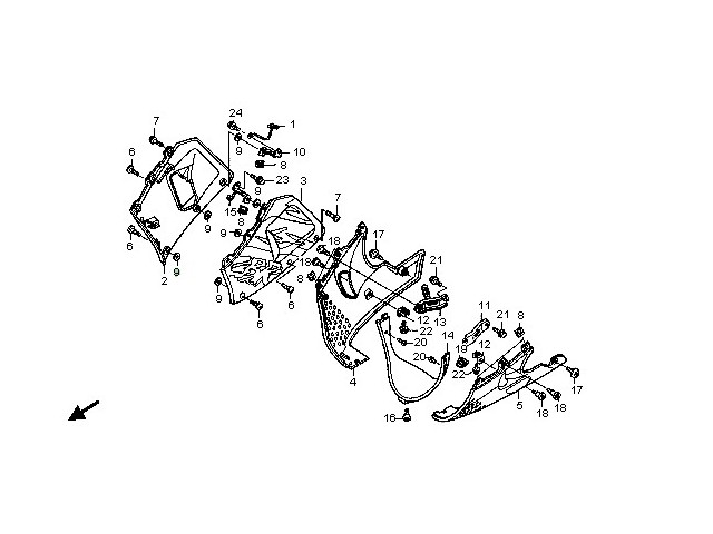 Quilla izquierda Honda cbr 900 1996 - 1997