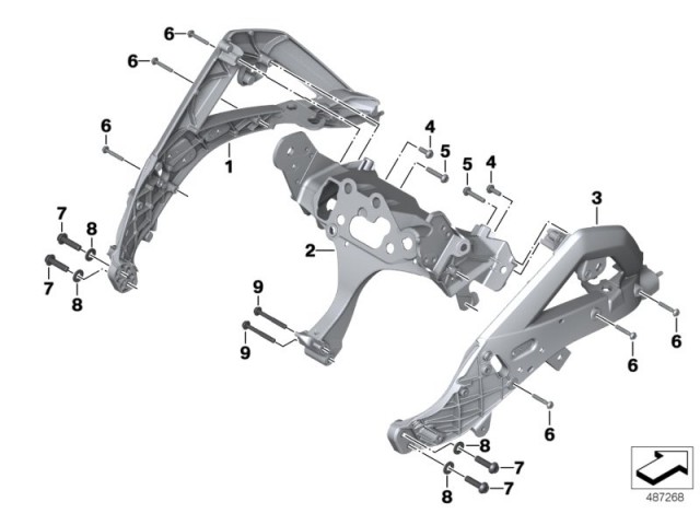 Soporte cupula izquierdo Bmw R 1250 GS 2012 - 2020