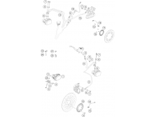 Corona abs delantera Ktm Duke 125 ABS 2013 - 2016