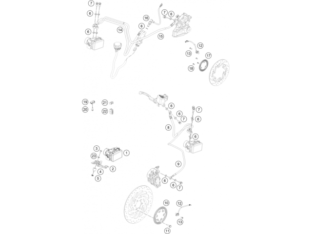 Corona abs delantera Ktm Duke 125 ABS 2013 - 2016