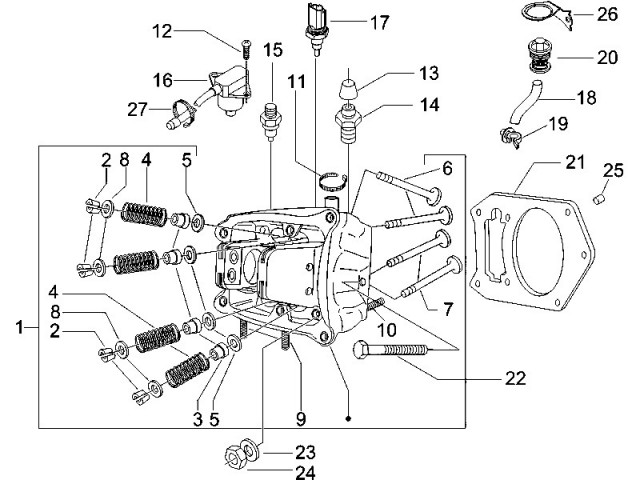 sensor cuenta revoluciones Piaggio xevo 400 2008-2012