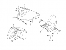 Aleta delantera Gilera nexus 250 sp 2006 - 2007