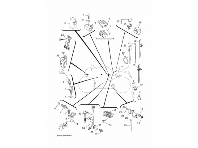 Sensor temperatura Yamaha YZF-R125 ABS 2014 - 2016