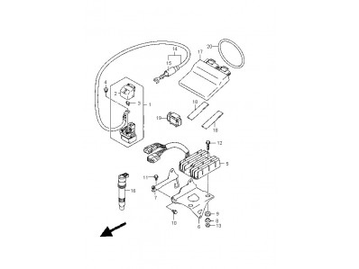 Bobina alta Suzuki GSX 650F 2008 - 2012