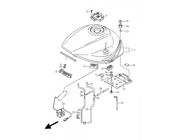 Aforador Suzuki GSX 650F 2008 - 2012