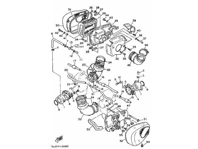 Pulmón derecho Yamaha virago 750 1988-1992