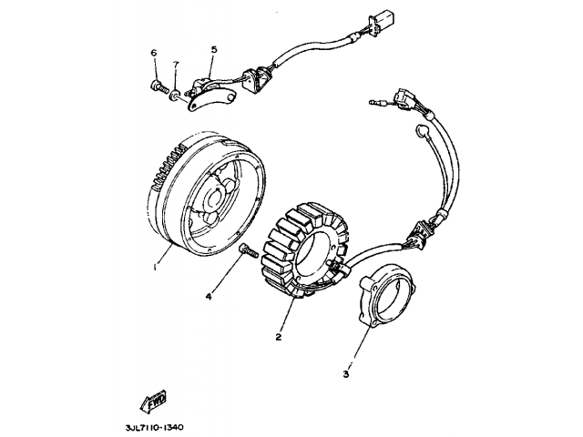 Bobina encendido Yamaha virago 750 1988-1992
