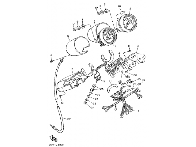 CABLE CUENTA KILOMETROS Yamaha virago 750 1988-1992