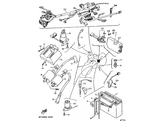 Interruptor pata cabra Yamaha virago 750 1988-1992