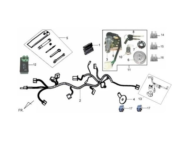 Sistema electrico completo Sym hd 125 evo 2010 - 2014