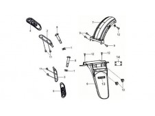 Estribera derecha Sym hd 125 evo 2010 - 2014