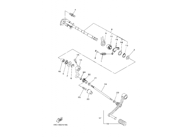 PALANCA CAMBIO Yamaha MT 09 Tracer 900 ABS 2018 - 2020