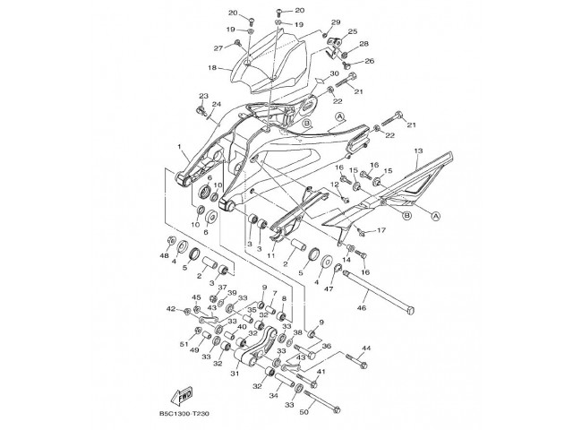 EJE BASCULANTE Yamaha MT 09 Tracer 900 ABS 2018 - 2020