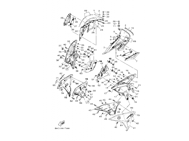 Aireador izquierdo Yamaha MT 09 Tracer 900 ABS 2018 - 2020