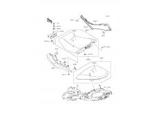 Embellecedor bajo asiento izquierdo Kawasaki ER-6F 650 2012 - 2015
