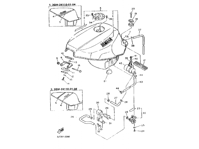GRIFO GASOLINA Yamaha fzr 1000 1990-1991