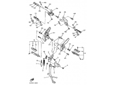 Soporte estribera trasera derecha Yamaha fzr 1000 1990-1991