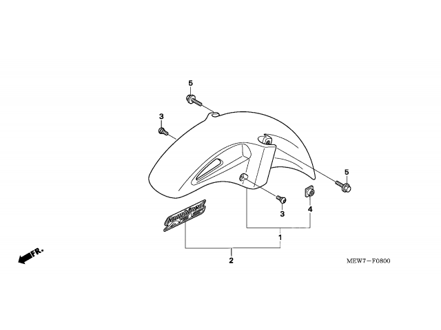 Aleta delantera Honda Deauville 700 ABS 2006 - 2008