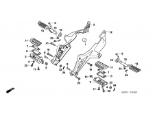 Estribera trasera derecha Honda Deauville 700 ABS 2006 - 2008