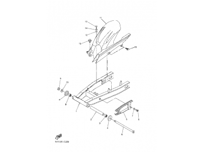 Aleta pase rueda inferior Yamaha FZ6 N 600 2004 - 2006