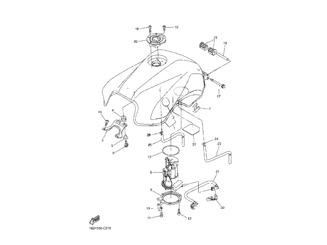 Bomba gasolina Yamaha FZ6 N 600 2004 - 2006