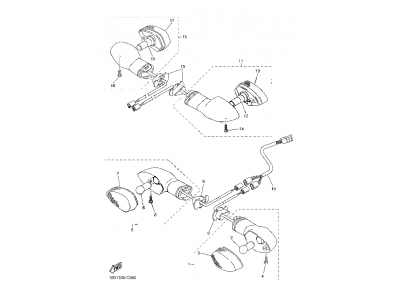 Intermitente delantero izquierdo Yamaha FZ6 N 600 2004 - 2006