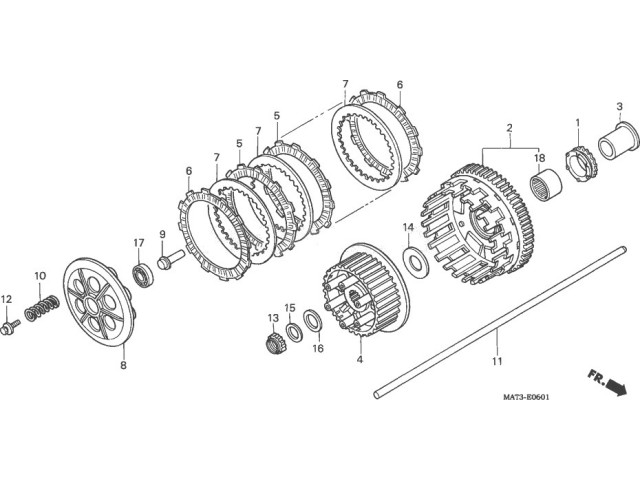 Discos de embrague Honda cbr 1100 xx 1999 - 2001