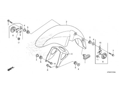 Aleta delantera Honda CB 125 F 2017 - 2020