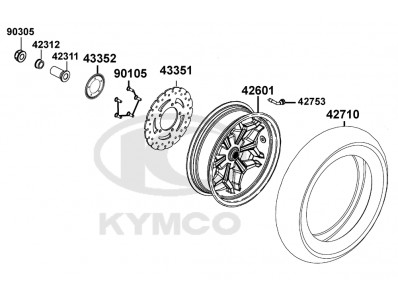 Corona abs trasero Kymco Grand Dink 300i ABS 2016 - 2020
