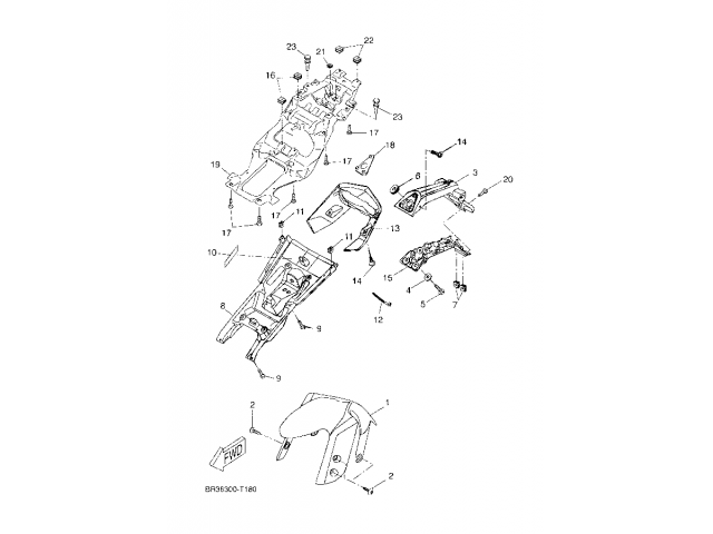 Aleta delantera Yamaha MT 125 2017 - 2019