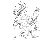 Soporte estriberas izquierdo Yamaha RD350 LCF Brasileña 1986 - 1990