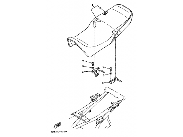 Asiento Yamaha RD350 LCF Brasileña 1986 - 1990