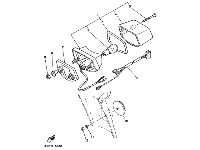 Piloto trasero Yamaha xt 350 1989-1995