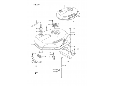 Deposito gasolina amarillo SUZUKI GSX 750 R 750 1992-1994  recambio moto