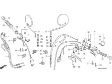 Soporte maneta embrague Honda dominator 250 1988 - 1991