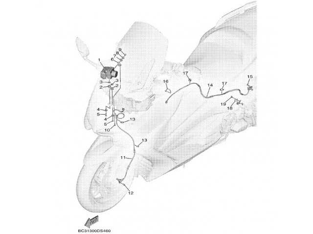 Sensor ABS Trasero Yamaha TMAX 530 ABS 2017 - 2018