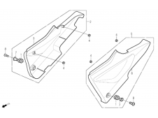 Cacha pequeña izquierda Daelim Roadwin 125R VJF 2007 - 2016