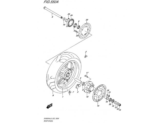 Silent blocks porta coronas Suzuki SV650 2016 - 2020
